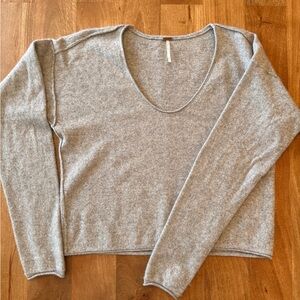 Gray Reverse Seam Sweater